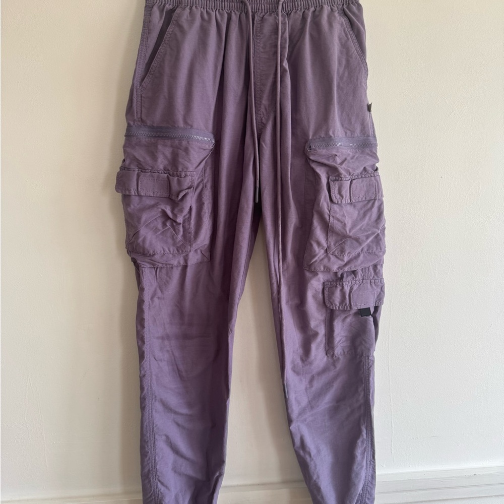 Lavender Cargo Joggers with Utility Pockets
